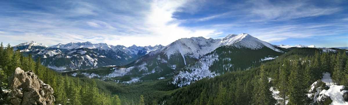 Tanie noclegi Zakopane panorama z Gęsiej Szyi