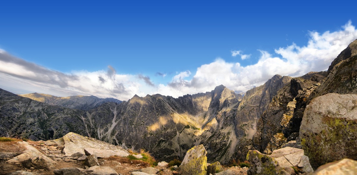 Szlaki Tatry - panorama z Koscielca